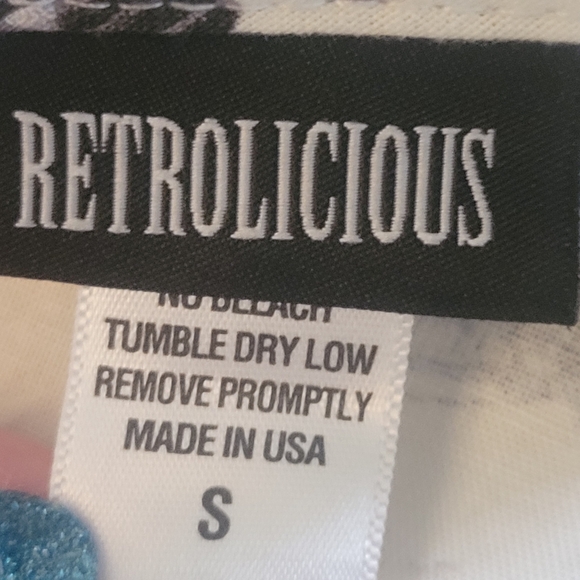 Retrolicious A Line Dress Birds Butterflies Pin Up Rockabilly Retro Modcloth SM - Picture 12 of 13